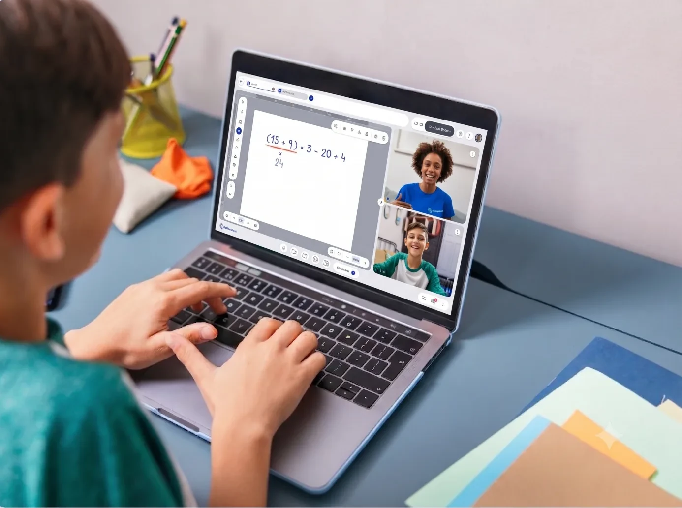 Virtuelles GoClass-Klassenzimmer auf einem Laptop